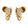 Casting White Stoned Golden Stud - 22KT